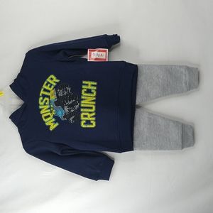 Boy's Monster Crunch Fleece Jogger 2 Pc Set Size: 12M